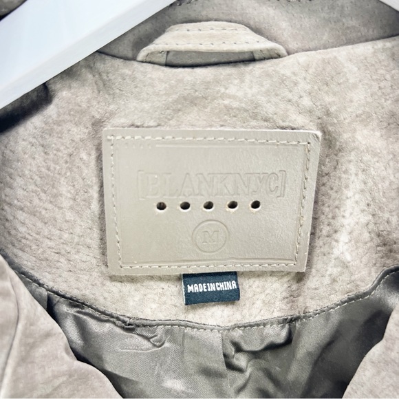 BLANKNYC Suede Moto Jacket Sand Stoner Brown Leather Zip Size Medium M NWT - Picture 3 of 9